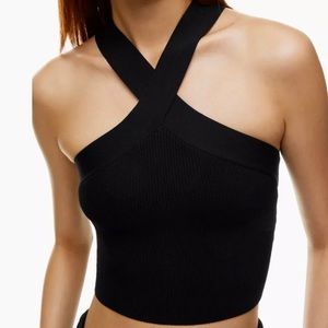Aritzia Sculpt Knit Criss Cross Cropped Tank